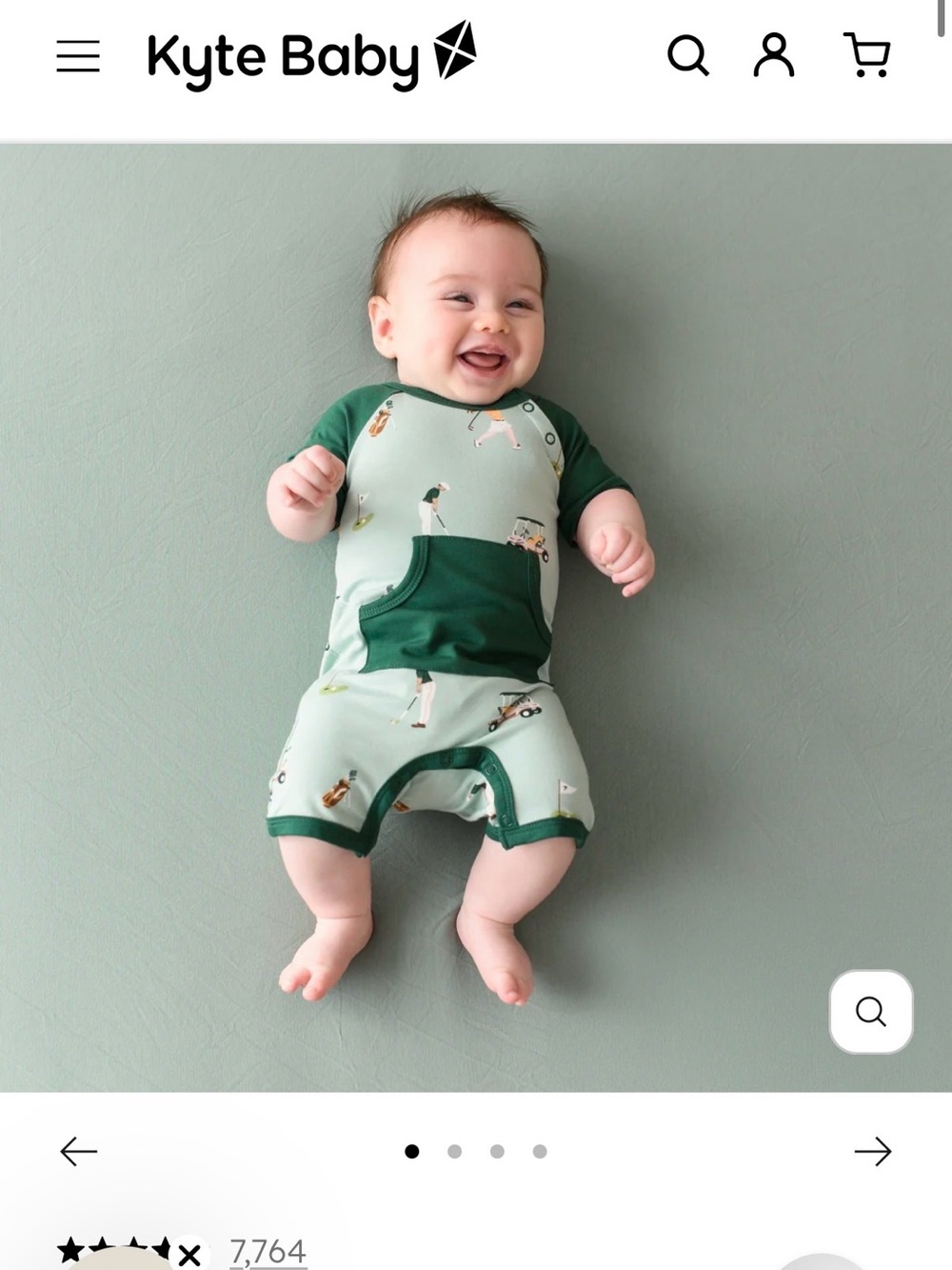 Kyte Baby short-alls onesies (3 pack)